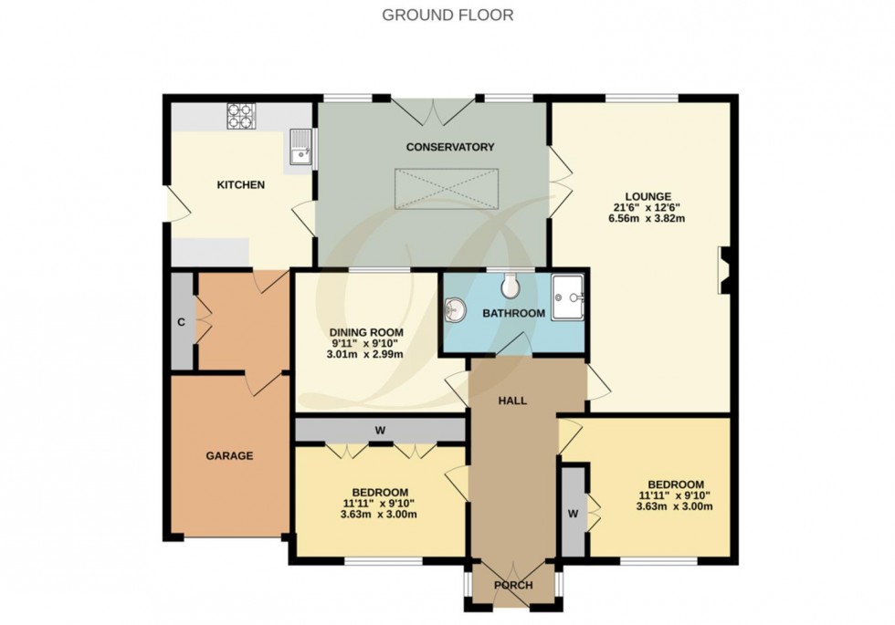 Floorplan for Oak Tree Road, Eccleston, St. Helens, WA10 5