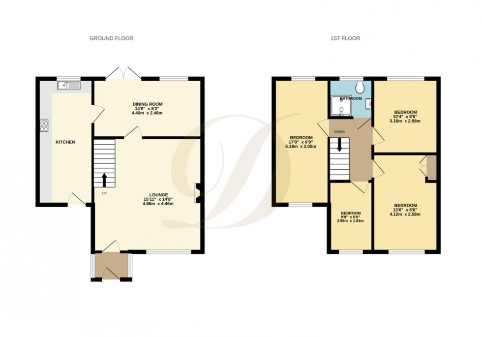 Floorplan for Hornby Crescent, Clock Face, St. Helens, WA9 4