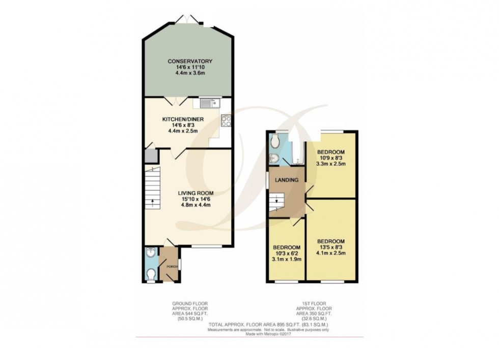 Floorplan for Worcester Close, The Shires, St Helens, WA10 3