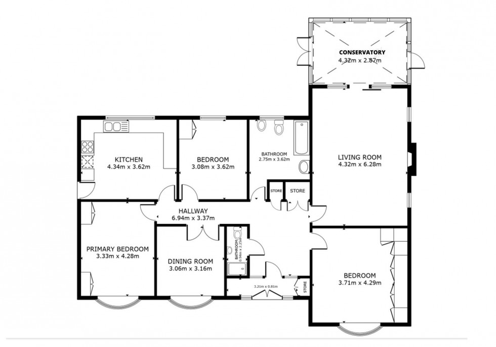 Floorplan for Springfield Lane, Eccleston, St Helens, WA10 5