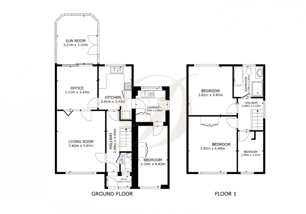 Floorplan for Kendal Drive, Rainford, WA11 7