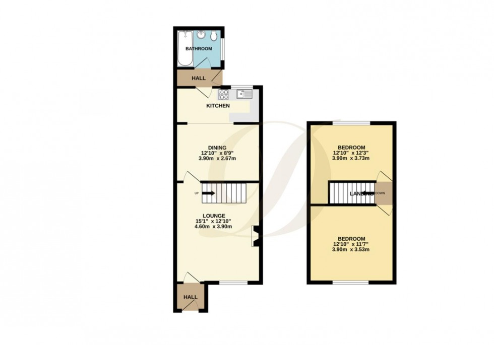 Floorplan for Yewtree Avenue, St Helens, WA9 3XA