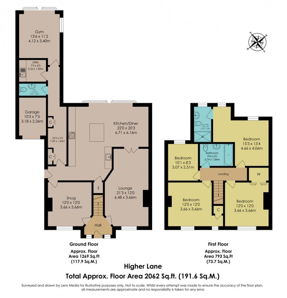 Floorplan for Higher Lane, Rainford, St. Helens. WA11 8BQ
