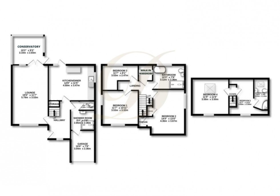 Floorplan for Stuart Crescent, Billinge, Wigan, WN5 7