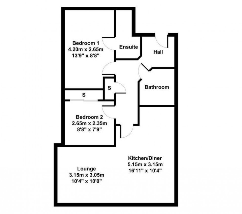 Floorplan for Cunningham Court, Eccleston, St Helens, WA10 4GA