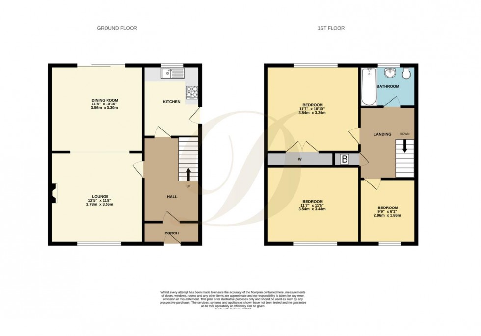 Floorplan for Standish Drive, Rainford