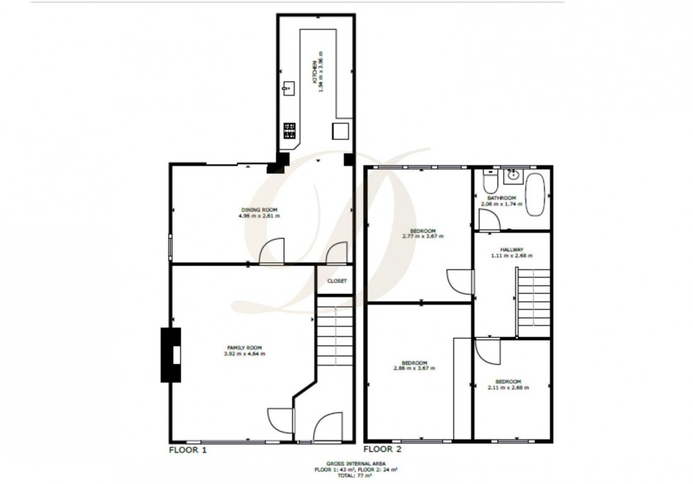 Floorplan for Mayfield Avenue, St Helens