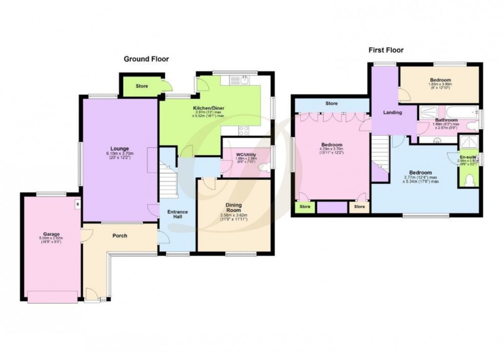 Floorplan for Stuart Crescent, Billinge, Wigan, WN5 7NW