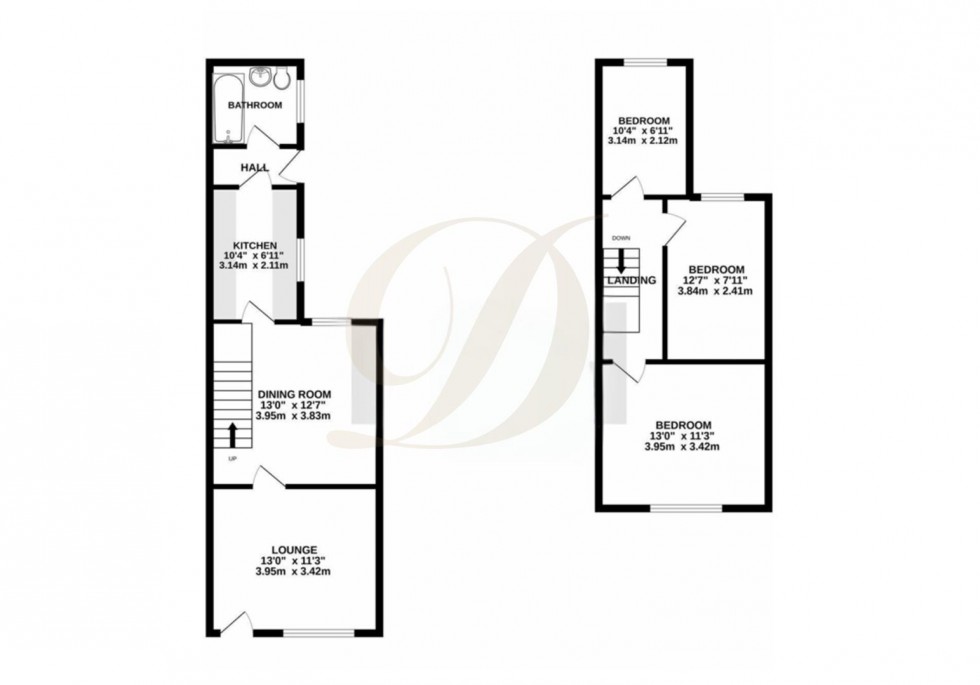 Floorplan for Waterdale Crescent, St. Helens, WA9 3PD