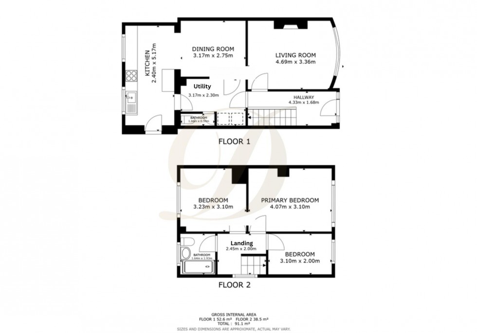 Floorplan for Barwell Avenue, St Helens