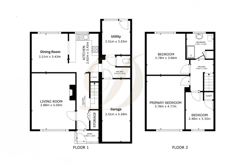 Floorplan for Rose Drive, Rainford