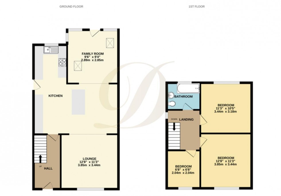 Floorplan for Bramcote Avenue, Laffak, St Helens, WA11 9JQ