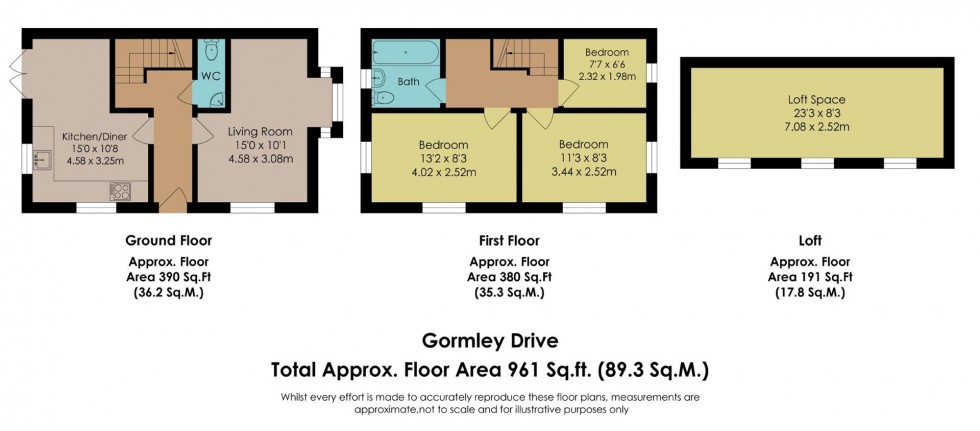 Floorplan for Gormley Drive, Windlehurst, WA10 2UJ