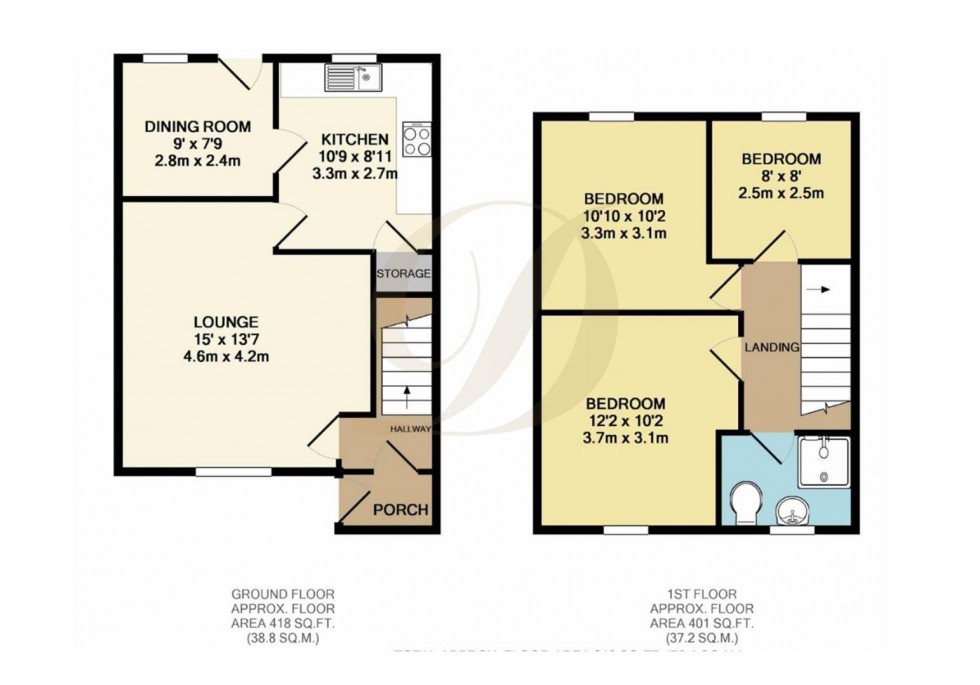 Floorplan for Central Drive, Rainford, WA11 8