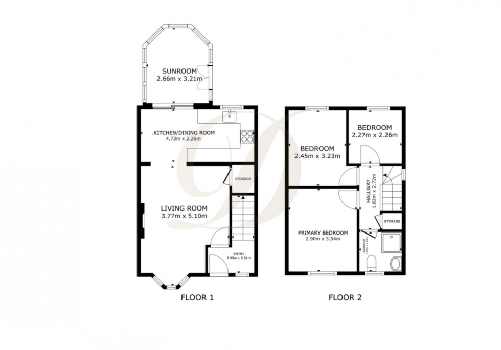Floorplan for Grantham Crescent, St Helens,WA11 9YE