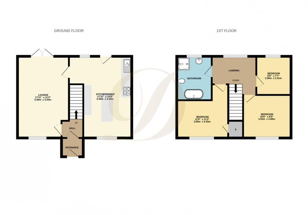 Floorplan for Rivington Avenue, St Helens, WA10 6UG