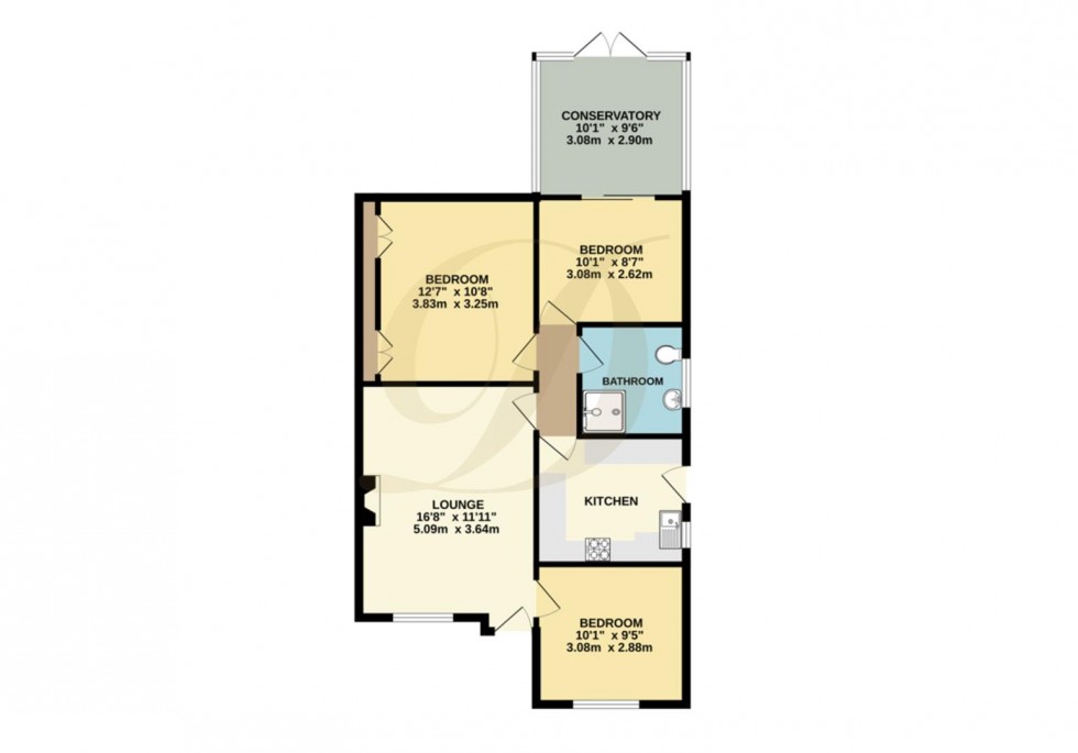 Floorplan for Rose Avenue, Haydock, St Helens, WA11 0NF