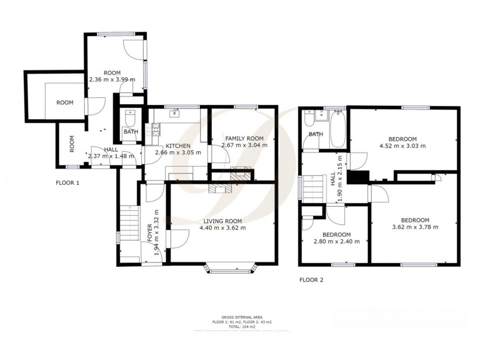 Floorplan for Holt Crescent, Billinge, Wigan, WN5 7PN