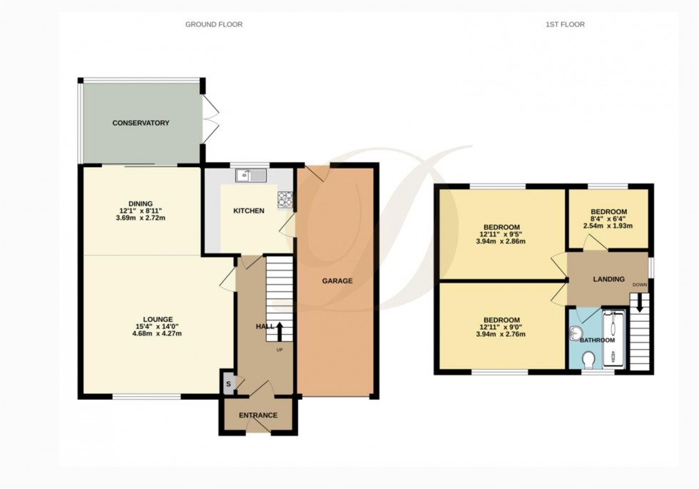 Floorplan for Kendal Drive, Rainford, St. Helens