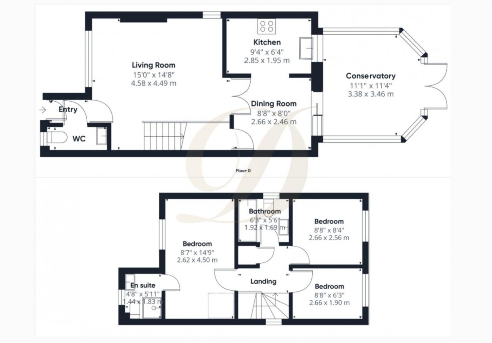 Floorplan for The Hedgerows, Haydock, St Helens, WA11 0WG