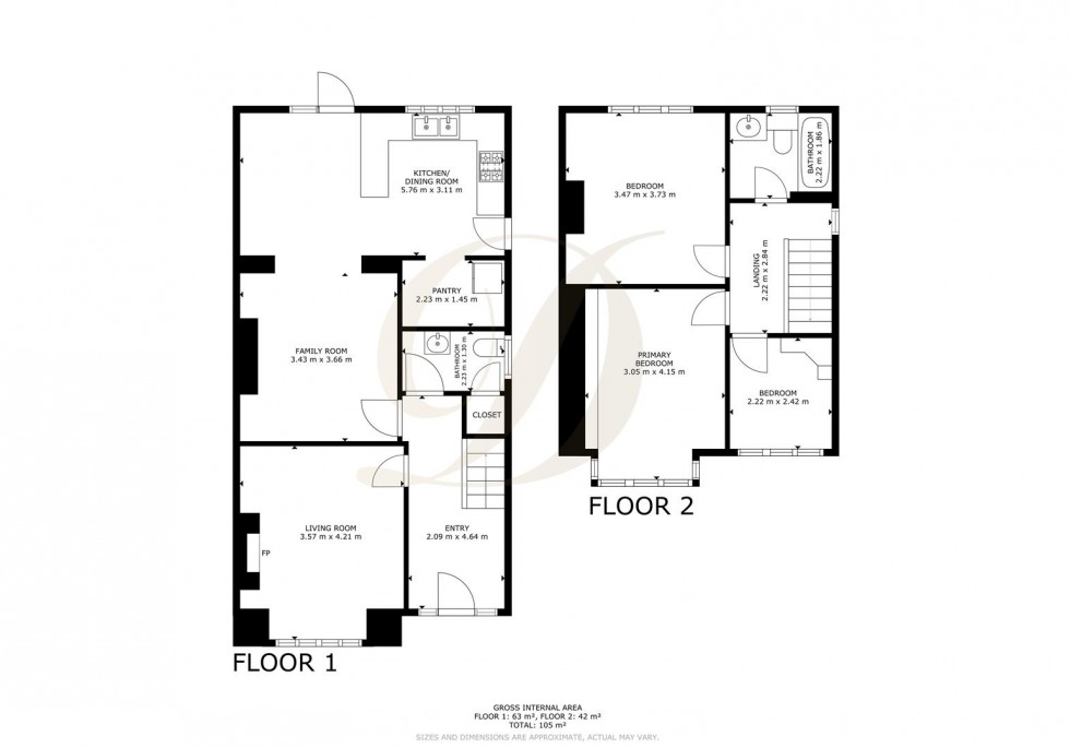 Floorplan for Crocketts Walk, Eccleston