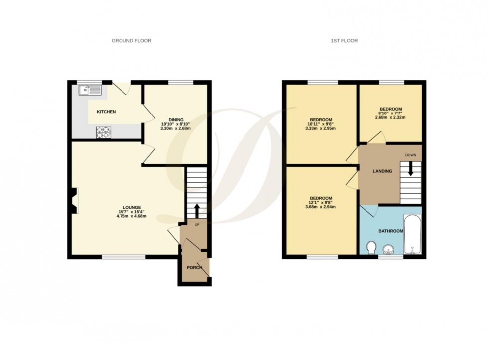 Floorplan for Cartwright Close, Rainford, WA11 8