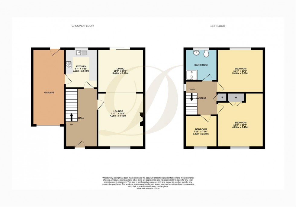 Floorplan for Lathom Drive, Rainford, St Helens, WA11 8JP