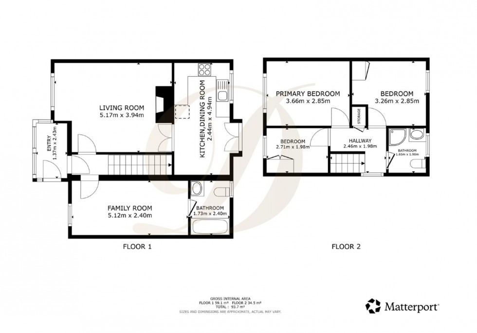 Floorplan for Hinckley Road, Laffak, St Helens