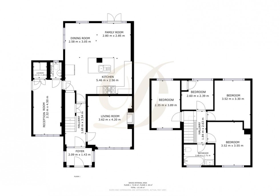 Floorplan for Renwick Avenue, Rainhill, Prescot
