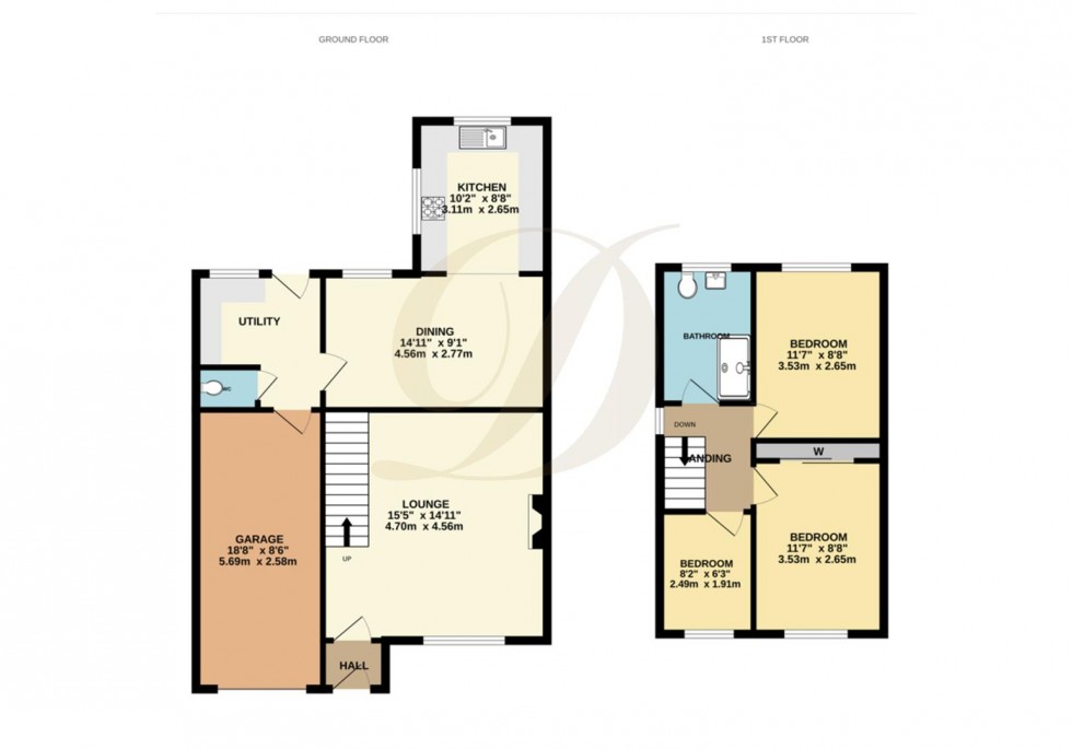 Floorplan for Standish Drive, Rainford, St Helens, WA11 8JY