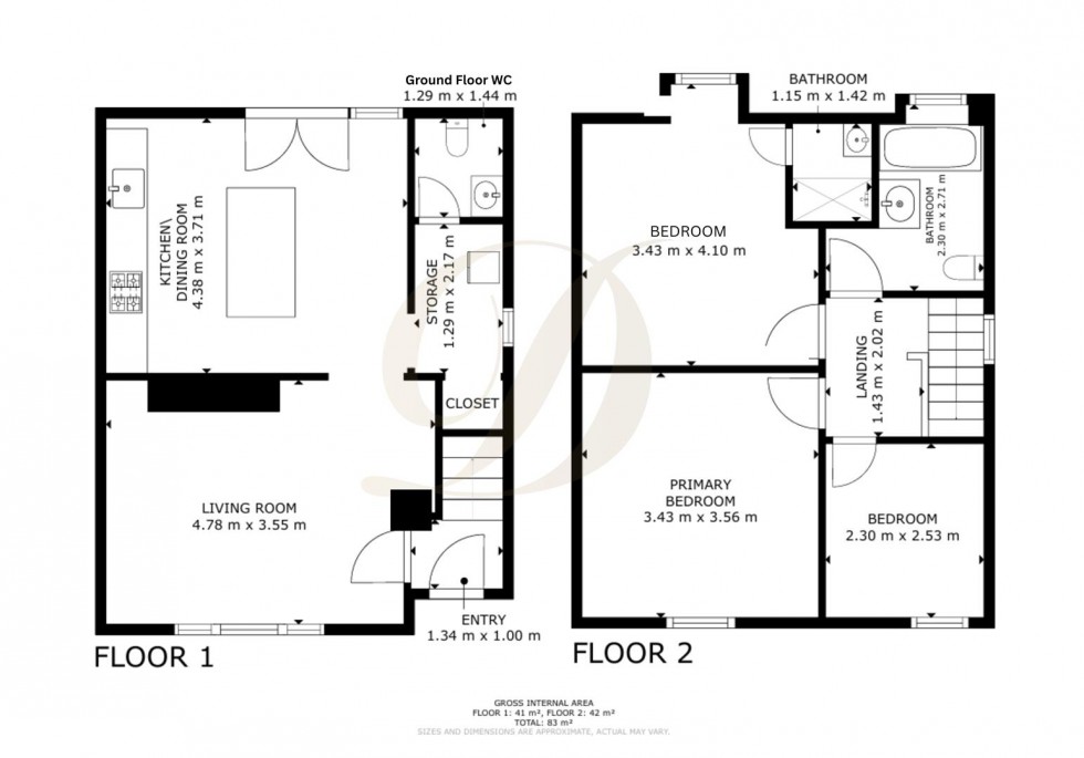 Floorplan for Acorn Street, Newton-Le-Willows, St Helens, WA12 8LE